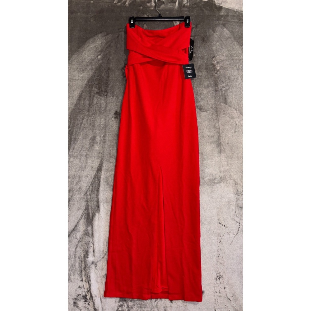 Lulus Own the Night Red Strapless Maxi Dress Women's Medium Red - Picture 5 of 16